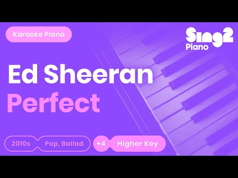 Perfect (Higher Key of C) [Piano Karaoke Instrumental] Ed Sheeran