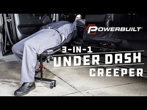 Under Dash Creeper:: New Product From Powerbuilt // 3-in-1 Creeper with Knee Pad