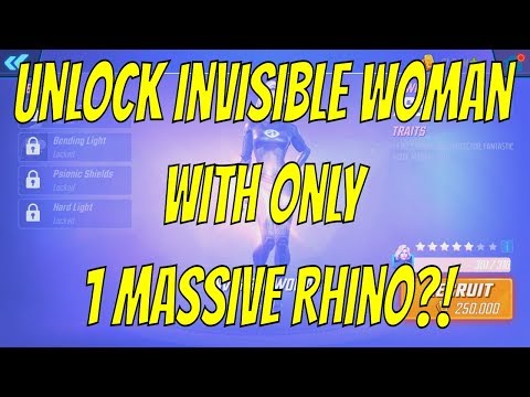 Unlock Invisible Woman With Only 1 Massive Rhino?! - Marvel Strike Force