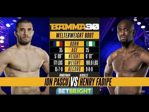 Ion Pascu vs Henry Fadipe | BAMMA 30