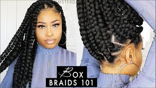 EASY &amp; NEAT JUMBO BOX BRAIDS (elastic band method)