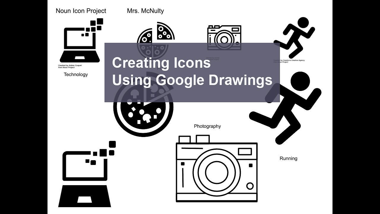 Noun Icon Project using Google Drawings