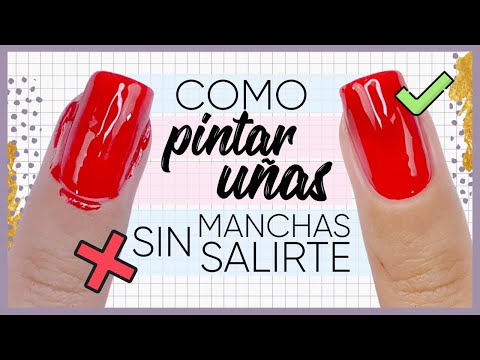 ¡SIN MANCHARTE! · COMO PINTAR UÑAS SIN SALIRSE DEL BORDE 💅🏼