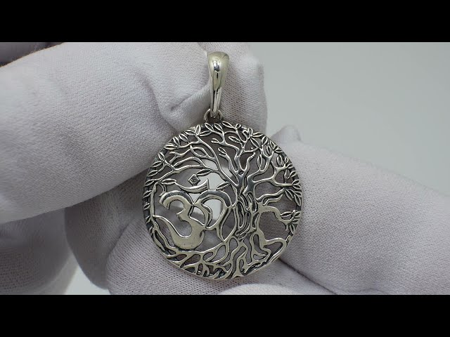Серебряный кулон "Дерево cахасрара чакра" 9юф Видеообзор