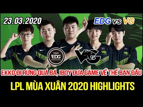 [LPL 2020] EDG vs VG Game 2 Highlights | Điểm nhấn Ekko đi Rừng, iBoy đưa trận đấu về vạch xuất phát