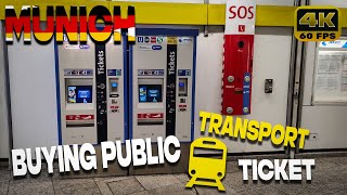 How to Buy Munich Public Transport Ticket | Germany | 2024