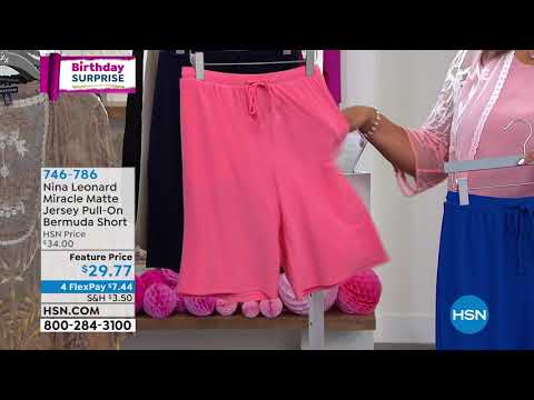 Nina Leonard Miracle Matte Jersey PullOn Bermuda Short