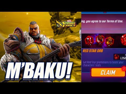 27x RED STAR ORBS FOR MBAKU! - Marvel Strike Force