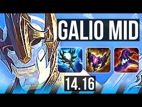 GALIO vs LUCIAN (MID) | 13/3/17, 1400+ games, Godlike | EUW Master | 14.16