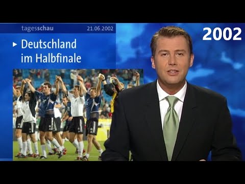 WM 2002 - Tagesschau zum deutschen Viertelfinal-Erfolg gegen die USA (21.06.2002)