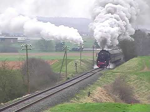Erinnerungen: Was für ein Spektakel - 2 Dampfloks mit 15 Wagen Sonderzug auf Bergfahrt