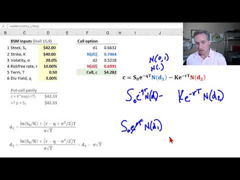 How to interpret N(d1) and N(d2) in Black Scholes Merton (FRM T4-12)