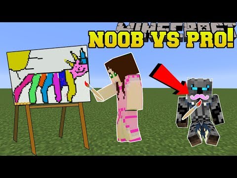 Minecraft: NOOB VS PRO!!! - PIXEL PAINTERS! - Mini-Game