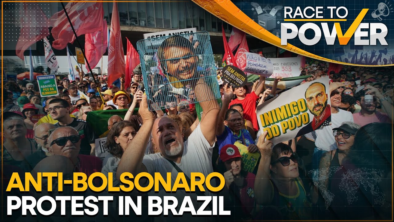 Brazilians Protest Against Reduction Of Bolsonaro's Jail Sentence | Race To Power