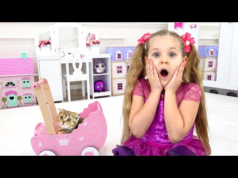 Diana e Roma hanno trovato un gattino divertente