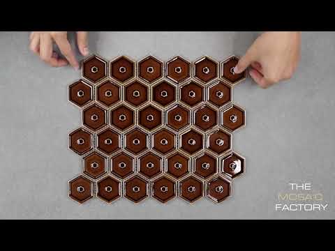 The Mosaic Factory Osiris Hertman mozaïektegel 5,1x5,9cm - Creme Caramel