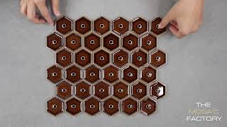 The Mosaic Factory Osiris Hertman mozaïektegel 5,1x5,9cm - Creme Caramel