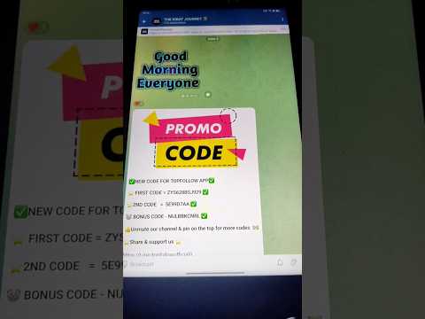 Top Follow Promo code Today ♥️Top Follow Promo Code👌 Top Follow Code today👍