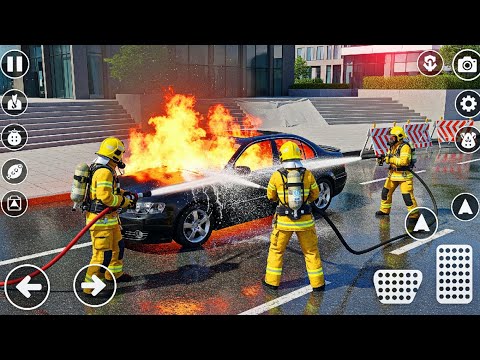 Fire Truck Simulator Rescue Games 3D | Firefighter Car Accident Mission | Real Fire Brigade Gameplay