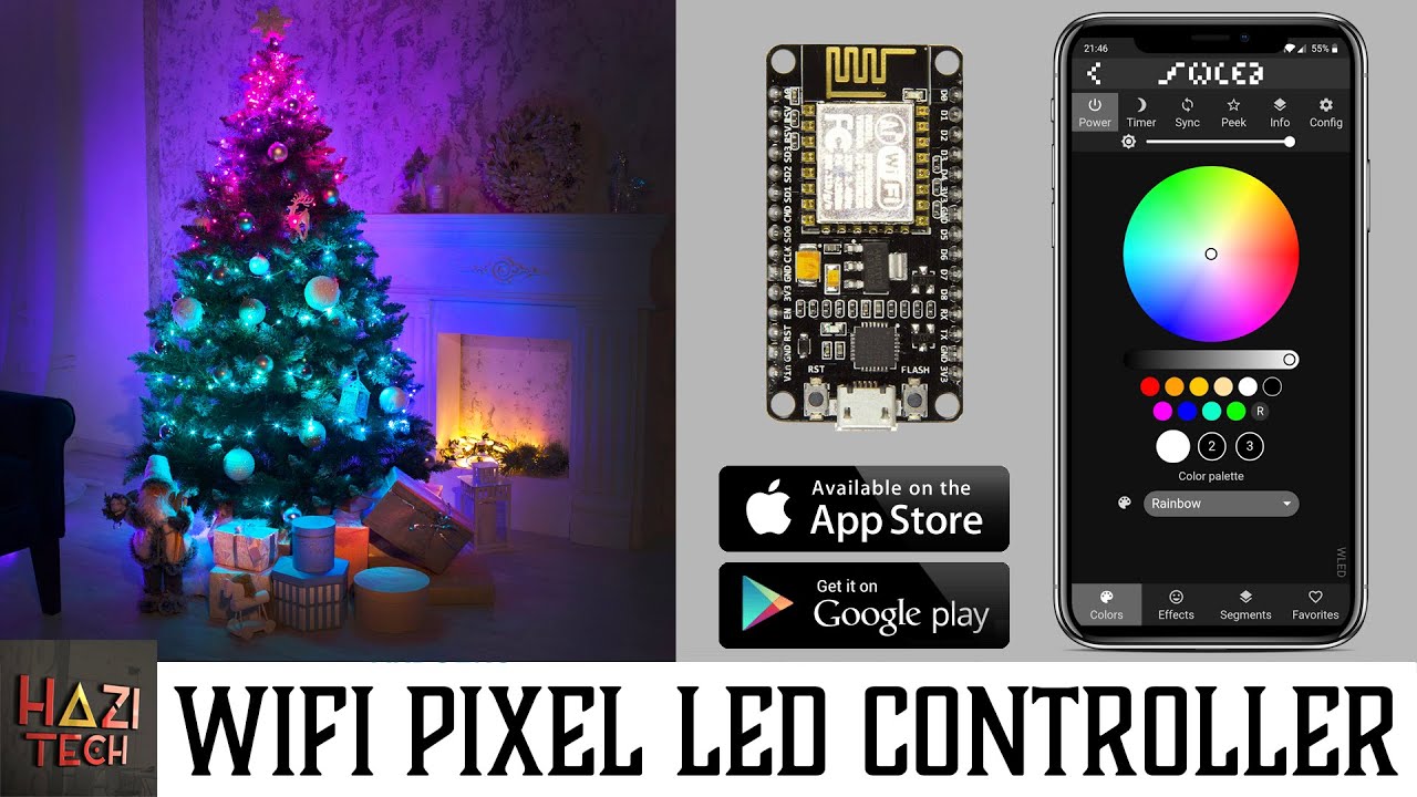 Wi-Fi Controlled Smart Christmas Lights YouTube thumbnail