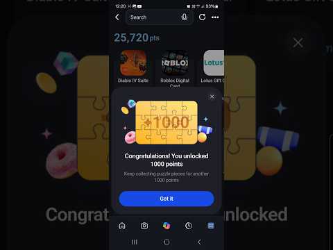 Bing (Get 1000 Points by collecting 12 puzzle pieces) (20-4-2025) #shorts