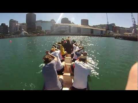 Scots College Dragonboat team, training 18 Feb, video 4