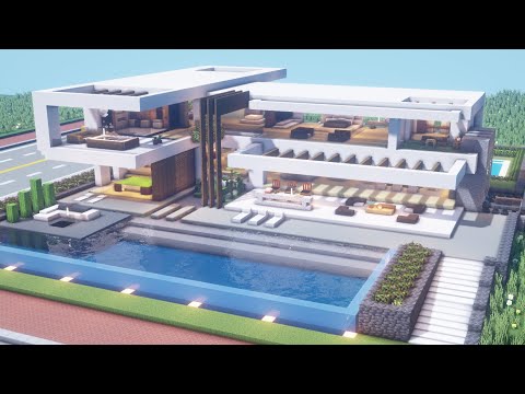 Minecraft Tutorial | Modern House | Gracium - Modern City #23