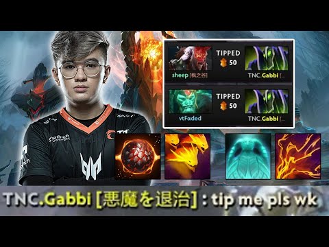 GABBI "TIP ME PLS" ALL CHAT - RUBICK SUPPORT INTENSE GAME DOTA 2