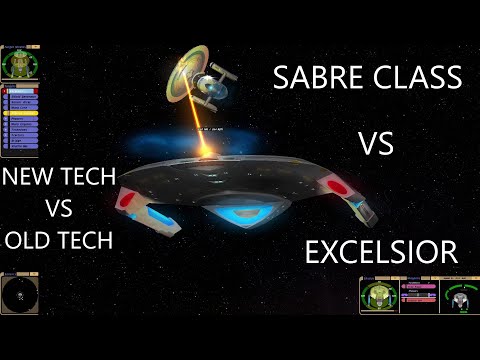 The Sabre Class VS USS Excelsior | New Small Tech VS Old Large Tech | Star Trek Bridge Commander |