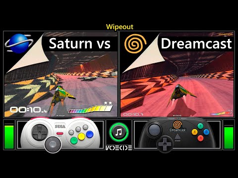 Wipeout (Sega Saturn vs Dreamcast) Real Hardware Comparison