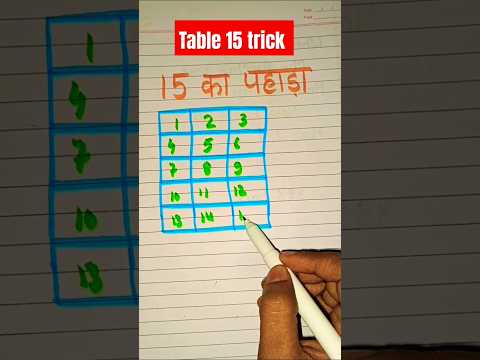 Tabelle 15 Trick #Tabelle #Mathe #Mathetricks