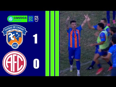 DUQUE DE CAXIAS 1X0 AMERICA - CARIOCA SÉRIE A2 - TAÇA SANTOS DUMONT - 6ªRODADA