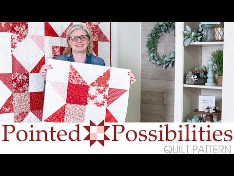 FREE Quilt Pattern! Make a Half Square Triangle Patchwork Quilt in 6 sizes!