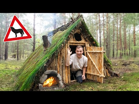 Wir bauen einen SURVIVAL SHELTER im WOLFSGEBIET