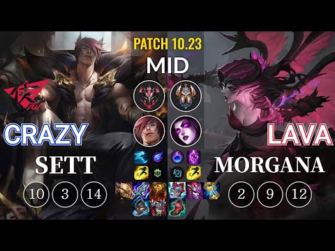 RW Crazy Sett vs Lava Morgana Mid - KR Patch 10.23