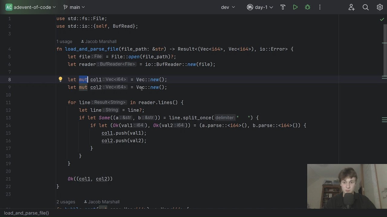 Advent of Code 2024 Day 1 - Rust Implementation Walkthrough