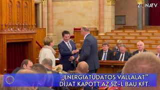 „Energiatudatos Vállalat” díjat kapott az Sz-L Bau Kft. – 2021.11.10.