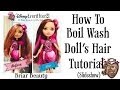 How to Boil Wash Dolls Hair & Straightening ...