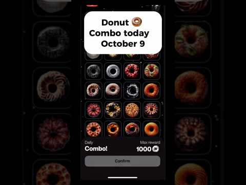 Donut combo today zen October 9 Donut combo telegram | Donot airdrop daily combo#donut
