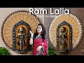 DIY Ayodhya Mandir Ram Lalla idol making | Wall hanging craft iideas | Lippan art work