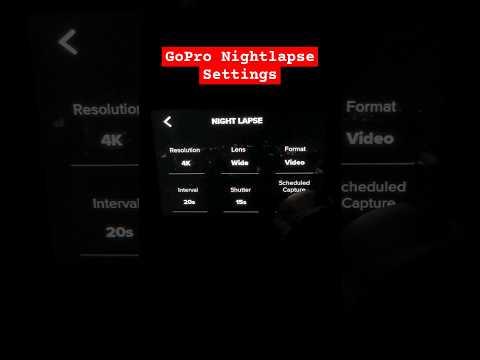 GoPro Nightlapse Settings #gopro #nightlapse #timelapse #goprohero10 #camera