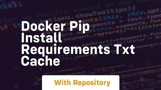 docker pip install requirements txt cache