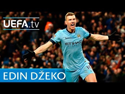 Edin Džeko scores for Manchester City against Real Madrid