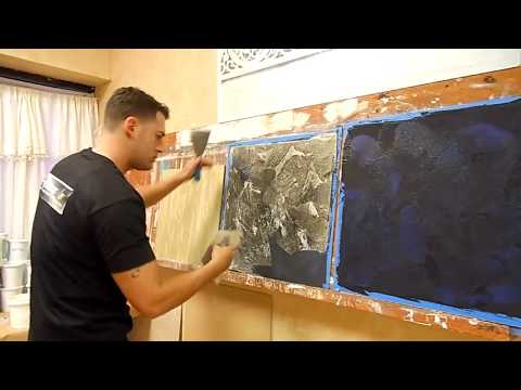 Firenzecolor Marmorino KS Venetian Plaster Old World Two Tone Finish with Gold Wax