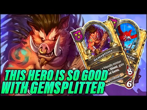This Hero is So Good With Gemsplitter | Dogdog Hearthstone Battlegrounds