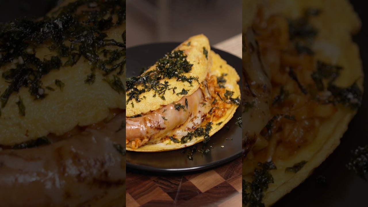 Buldak omelette with sausage