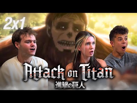 WTF IS THAT?!?  I Attack on Titan 2x1 Reaction | First Time Anime Watchers