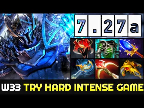W33 Try Hard Intense Game with Full Damage Build Sven 7.27 Dota 2