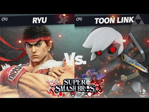 AI-Tournament: RYU vs. TOON-LINK - [Round A1] - Super Smash Bros. Ultimate