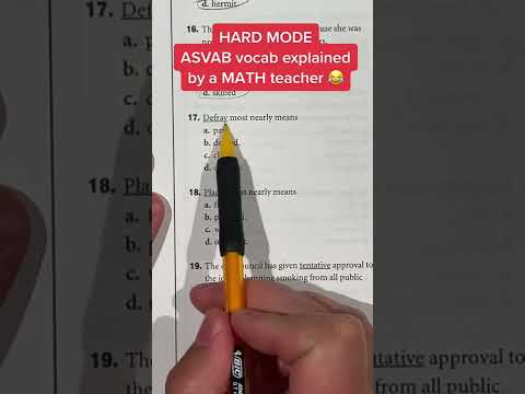 ASVAB AFQT Word Knowledge answer 17